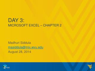 Day 3: MICROSOFT EXCEL – CHAPTER 2