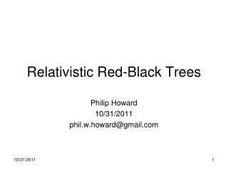 Relativistic Red-Black Trees