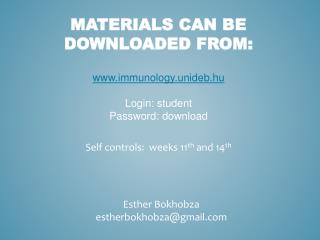 Materials can be downloaded from :