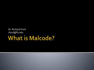 What is Malcode?