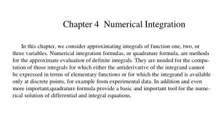 Chapter 4 Numerical Integration