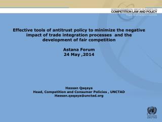 Tools for effective regional cooperation on competition policy: an outline