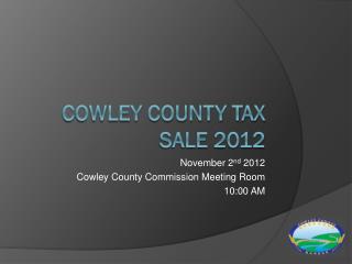 Cowley County Tax Sale 2012