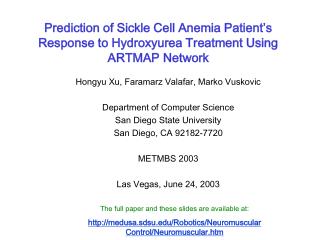 Prediction of Sickle Cell Anemia Patient’s Response to Hydroxyurea Treatment Using ARTMAP Network