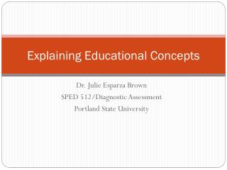 Explaining Educational Concepts