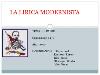 LA LIRICA MODERNISTA