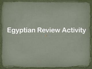 Egyptian Review Activity