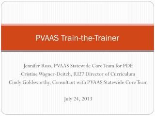 PVAAS Train-the-Trainer