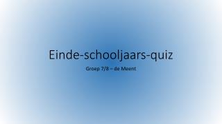 Einde-schooljaars-quiz
