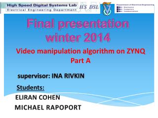 Final presentation winter 2014