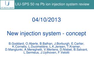 04/10/2013 New injection system - concept