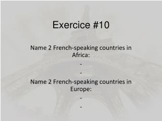 Exercice #10