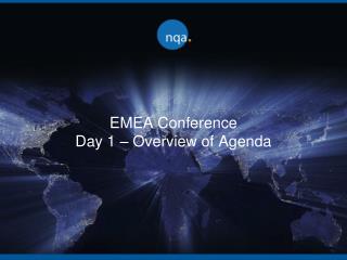EMEA Conference Day 1 – Overview of Agenda