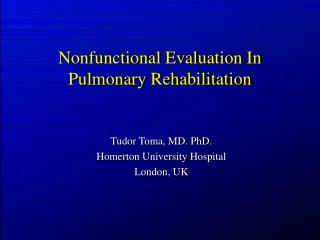 Nonfunctional Evaluation In Pulmonary Rehabilitation