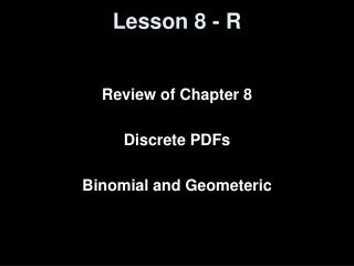Lesson 8 - R