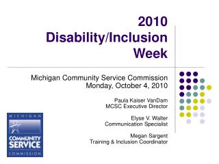 2010 Disability/Inclusion Week