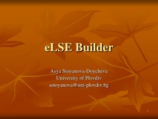 eLSE Builder