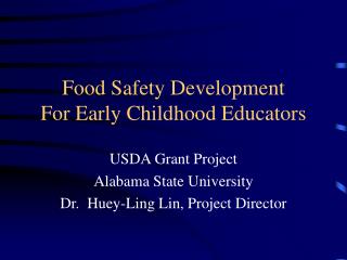 Food Safety Development For Early Childhood Educators