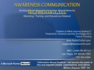 AwareComm support@awarecomm 3651 Lindell Rd #D114 Las Vegas, NV 89103-1254