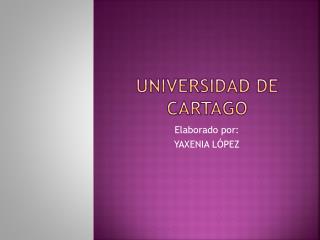 Universidad de cartago
