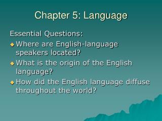 Chapter 5: Language