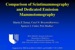 Comparison of Scintimammography and Dedicated Emission Mammotomography