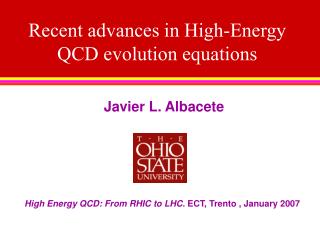 Recent advances in High-Energy QCD evolution equations