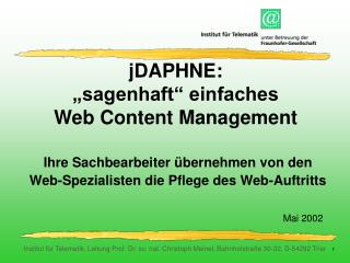 jDAPHNE: „sagenhaft“ einfaches Web Content Management