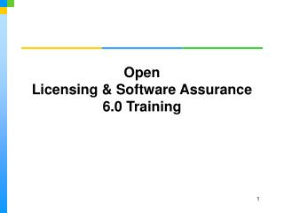 Open Licensing &amp; Software Assurance 6.0 Training