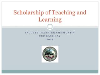 Scholarship of Teaching and Learning