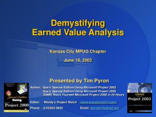 Demystifying Earned Value Analysis