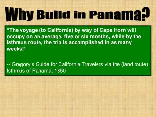 Why Build in Panama?