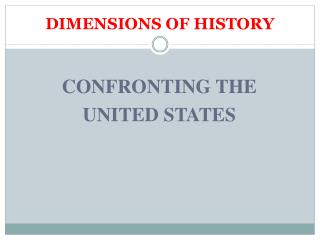 DIMENSIONS OF HISTORY