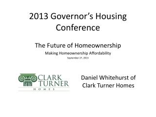 2013 Governor’s Housing Conference