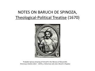 NOTES ON BARUCH DE SPINOZA, Theological-Political Treatise (1670)
