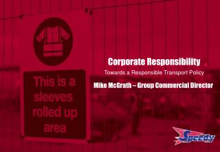 Corporate Responsibility Towards a Responsible Transport Policy