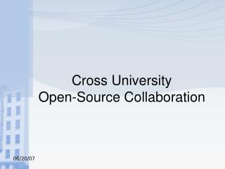 Cross University Open-Source Collaboration