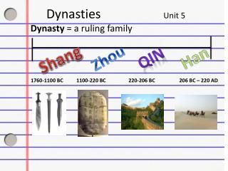 Dynasties 		 Unit 5