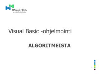 Visual Basic -ohjelmointi