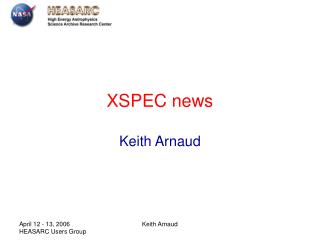 XSPEC news