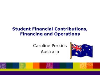 Student Financial Contributions, Financing and Operations