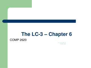 The LC-3 – Chapter 6