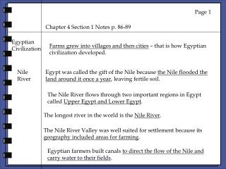 Chapter 4 Section 1 Notes p. 86-89