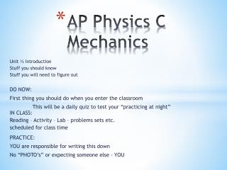 AP Physics C Mechanics