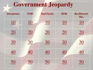 Government Jeopardy