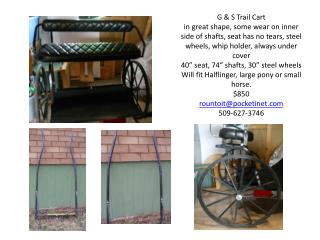 G &amp; S Trail Cart for sale