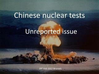 Chinese nuclear tests