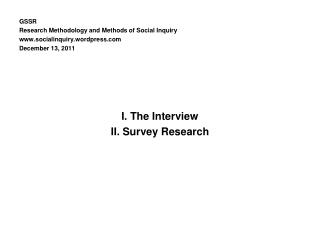 GSSR Research Methodology and Methods of Social Inquiry socialinquiry.wordpress