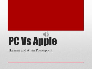 PC Vs Apple