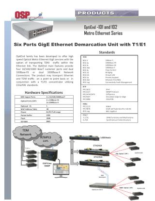 OptiEnd -101 and 102 Metro Ethernet Series